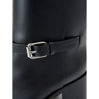 Botines Burberry de cuero negro