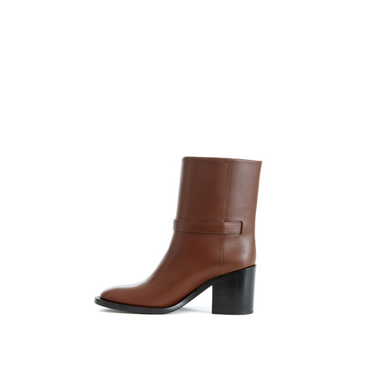 Botines Burberry de cuero marrón