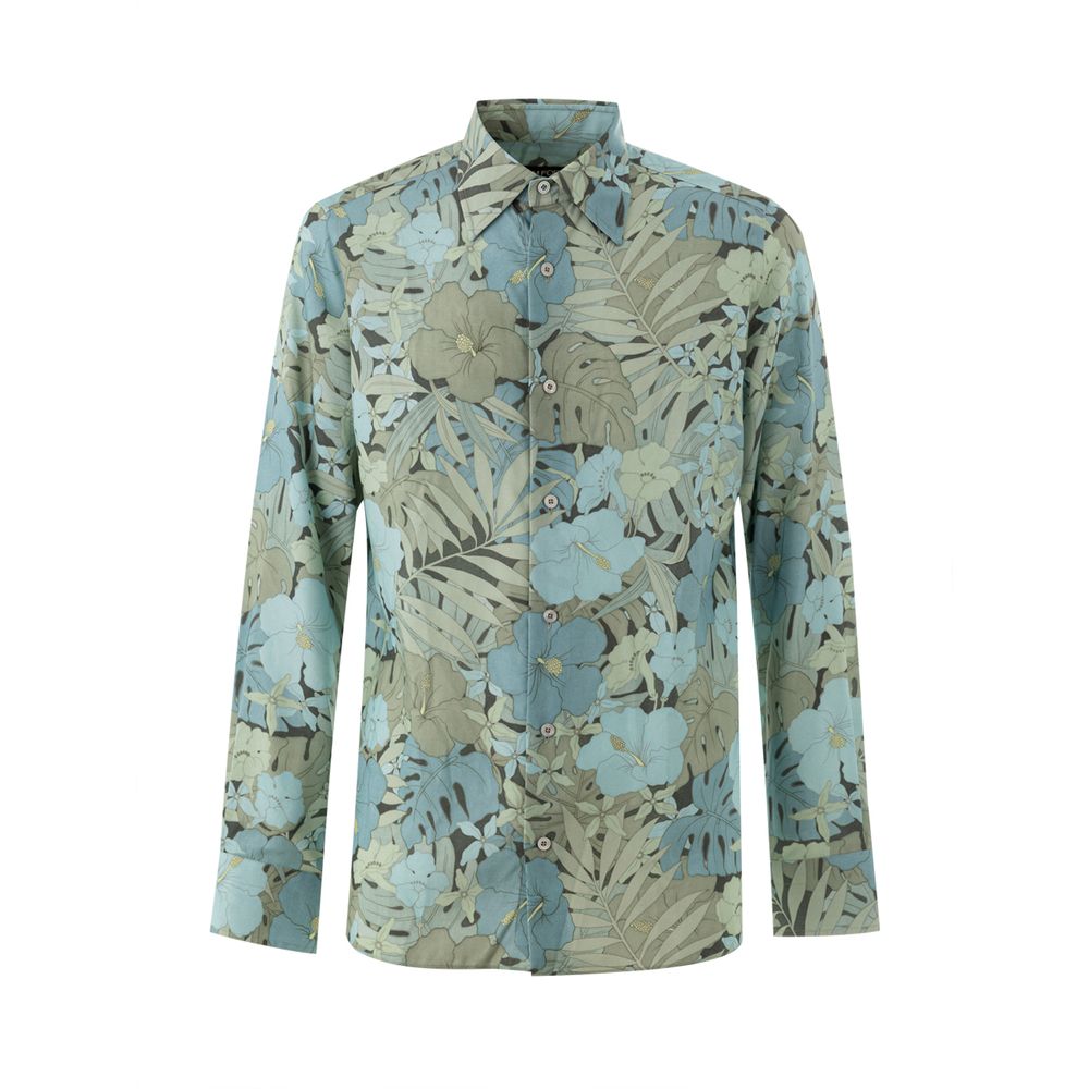 Camisa Tom Ford de lyocell azul con estampado