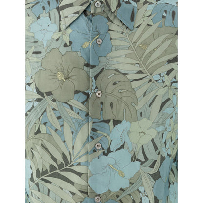 Camisa Tom Ford de lyocell azul con estampado