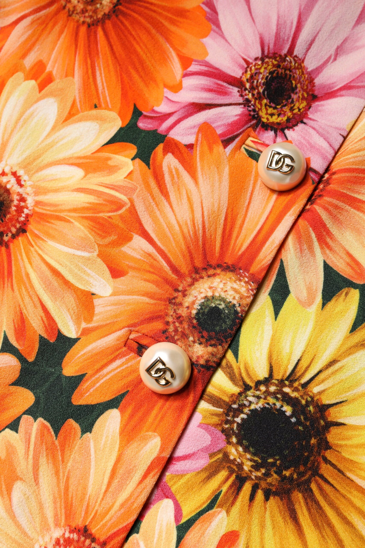 Minifalda de talle alto con estampado floral multicolor de Dolce & Gabbana