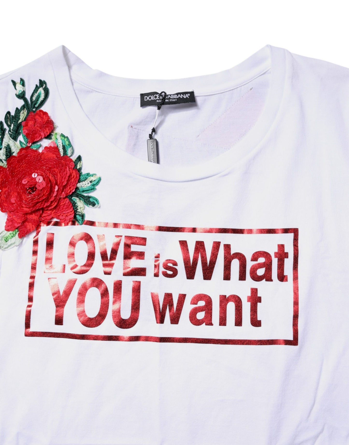 Top sin mangas con estampado gráfico floral blanco de Dolce & Gabbana