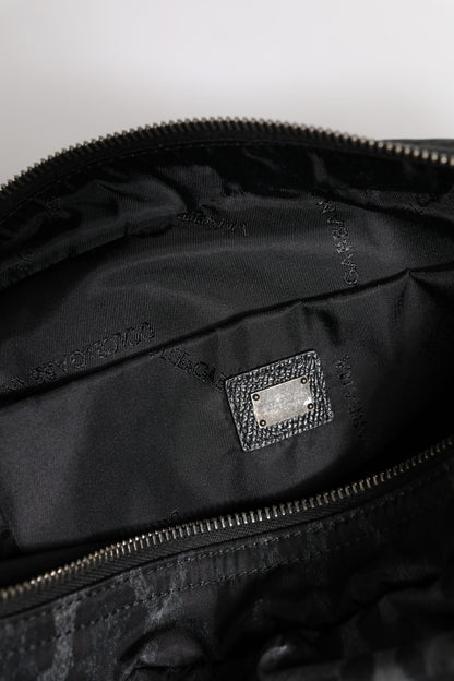 Riñonera Dolce & Gabbana Negra Gris Leopardo con Logo DG