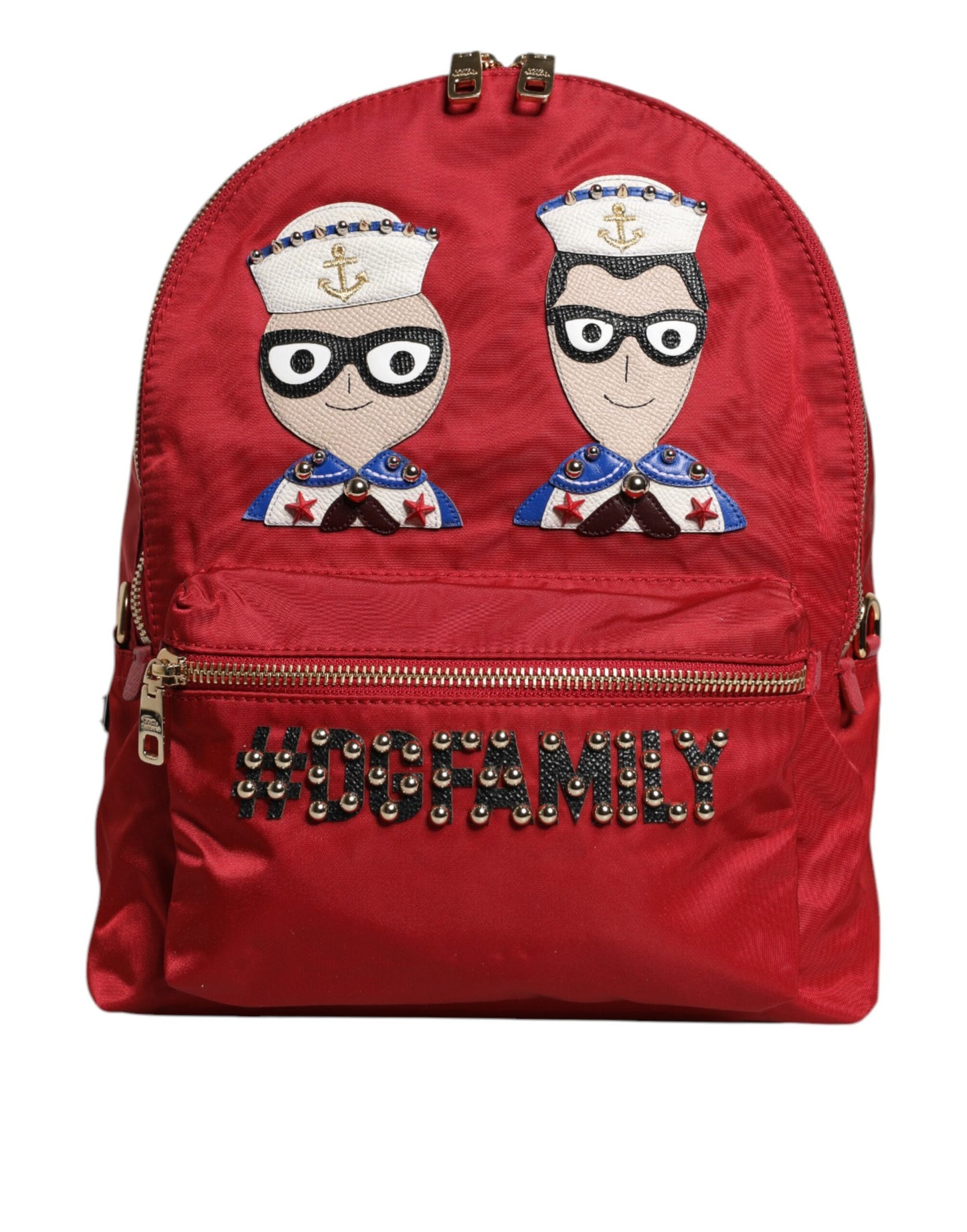 Mochila con adornos #DGFAMILY VULCANO roja de Dolce & Gabbana