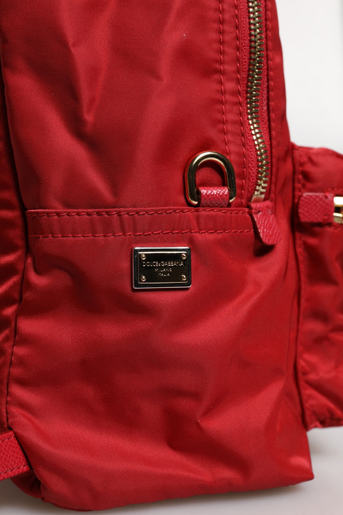 Mochila con adornos #DGFAMILY VULCANO roja de Dolce & Gabbana