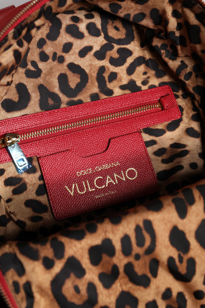 Mochila con adornos #DGFAMILY VULCANO roja de Dolce & Gabbana