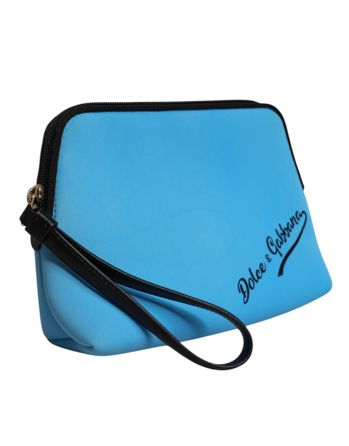 Bolso de mano Dolce & Gabbana azul con logo DG estampado y cremallera