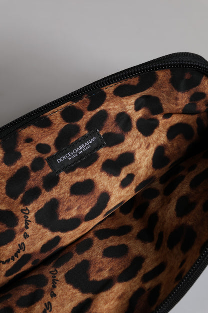 Bolso de mano Dolce & Gabbana azul con logo DG estampado y cremallera