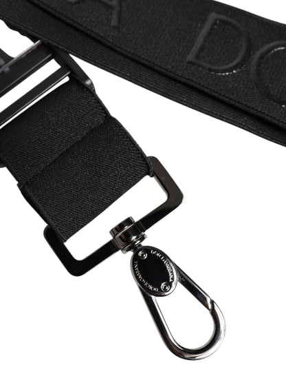 Llavero Dolce & Gabbana de poliéster elástico negro con logo DG engomado