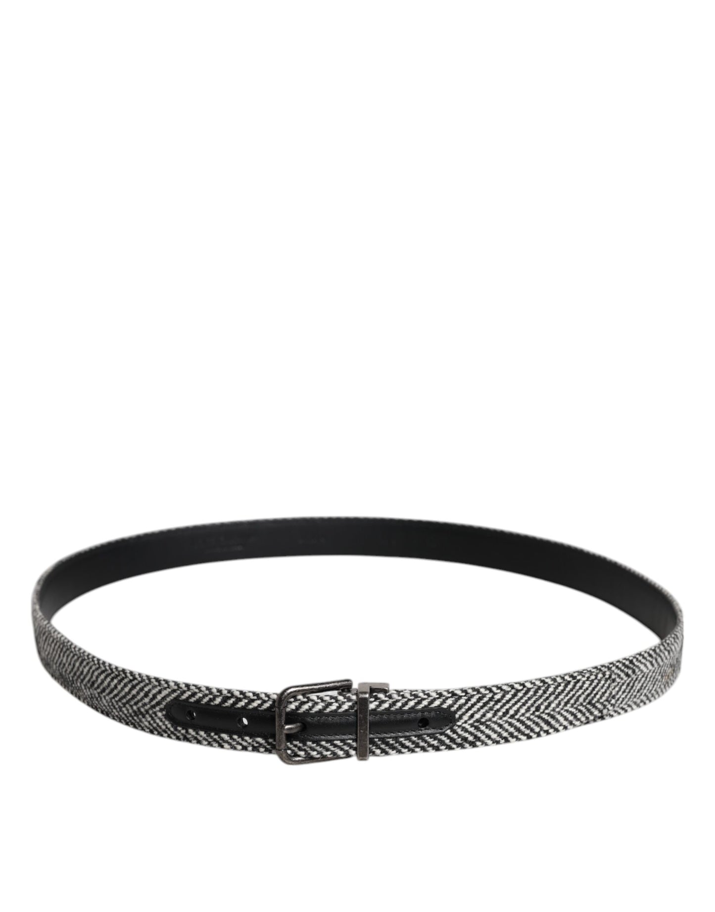 Cinturón Dolce & Gabbana con hebilla de metal en tono plateado blanco y negro
