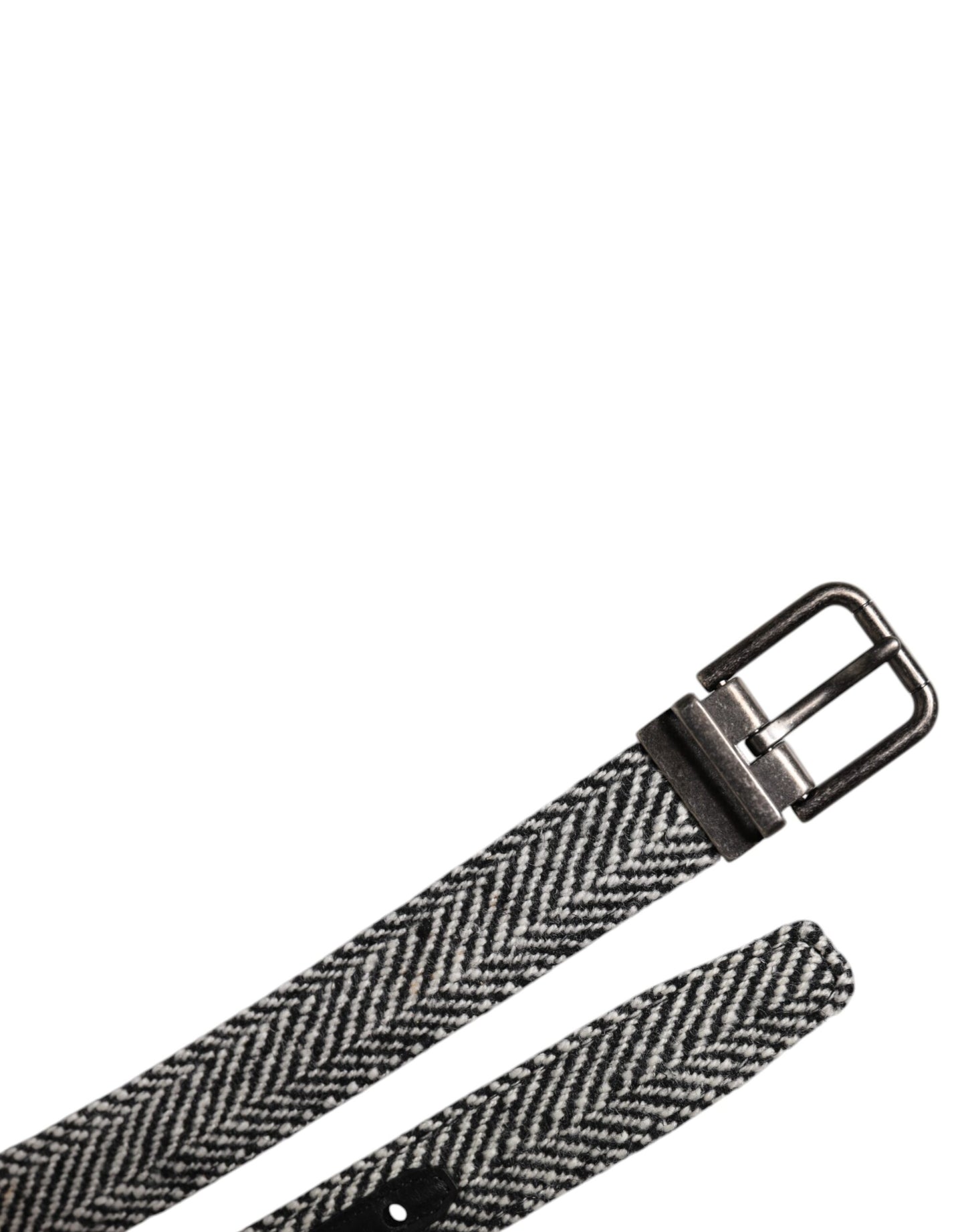 Cinturón Dolce & Gabbana con hebilla de metal en tono plateado blanco y negro