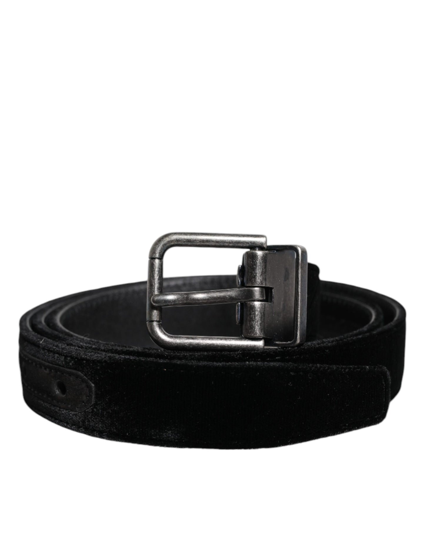 Cinturón Clásico Dolce & Gabbana de Cuero Negro con Hebilla Metálica