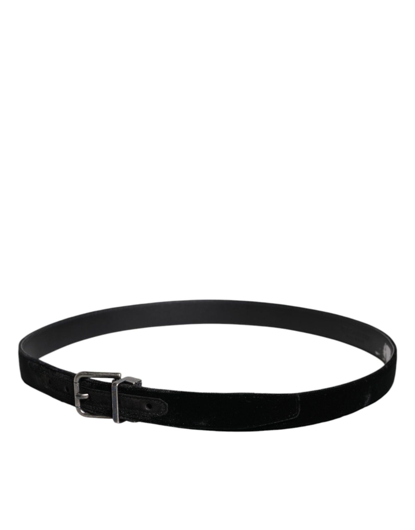 Cinturón Clásico Dolce & Gabbana de Cuero Negro con Hebilla Metálica