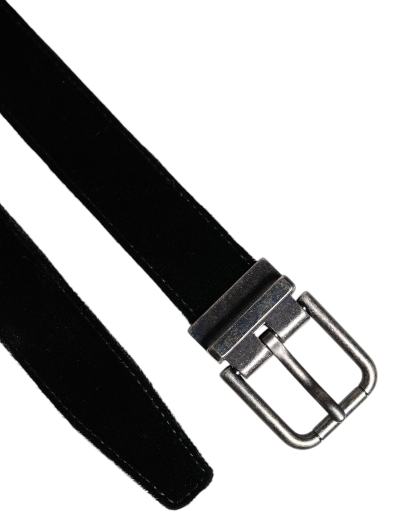 Cinturón Clásico Dolce & Gabbana de Cuero Negro con Hebilla Metálica