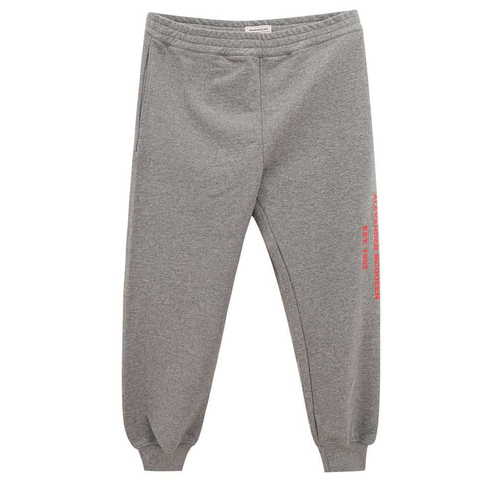 Pantalones deportivos de algodón grises Alexander McQueen