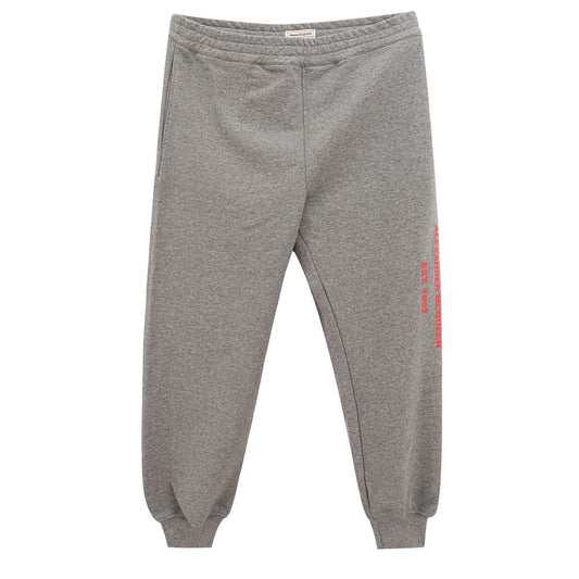 Pantalones deportivos de algodón grises Alexander McQueen