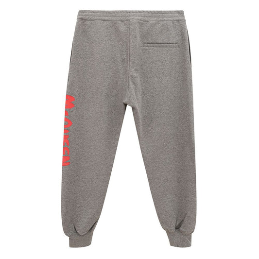 Pantalones deportivos de algodón grises Alexander McQueen