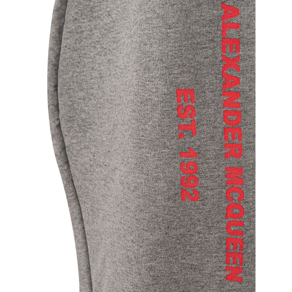 Pantalones deportivos de algodón grises Alexander McQueen