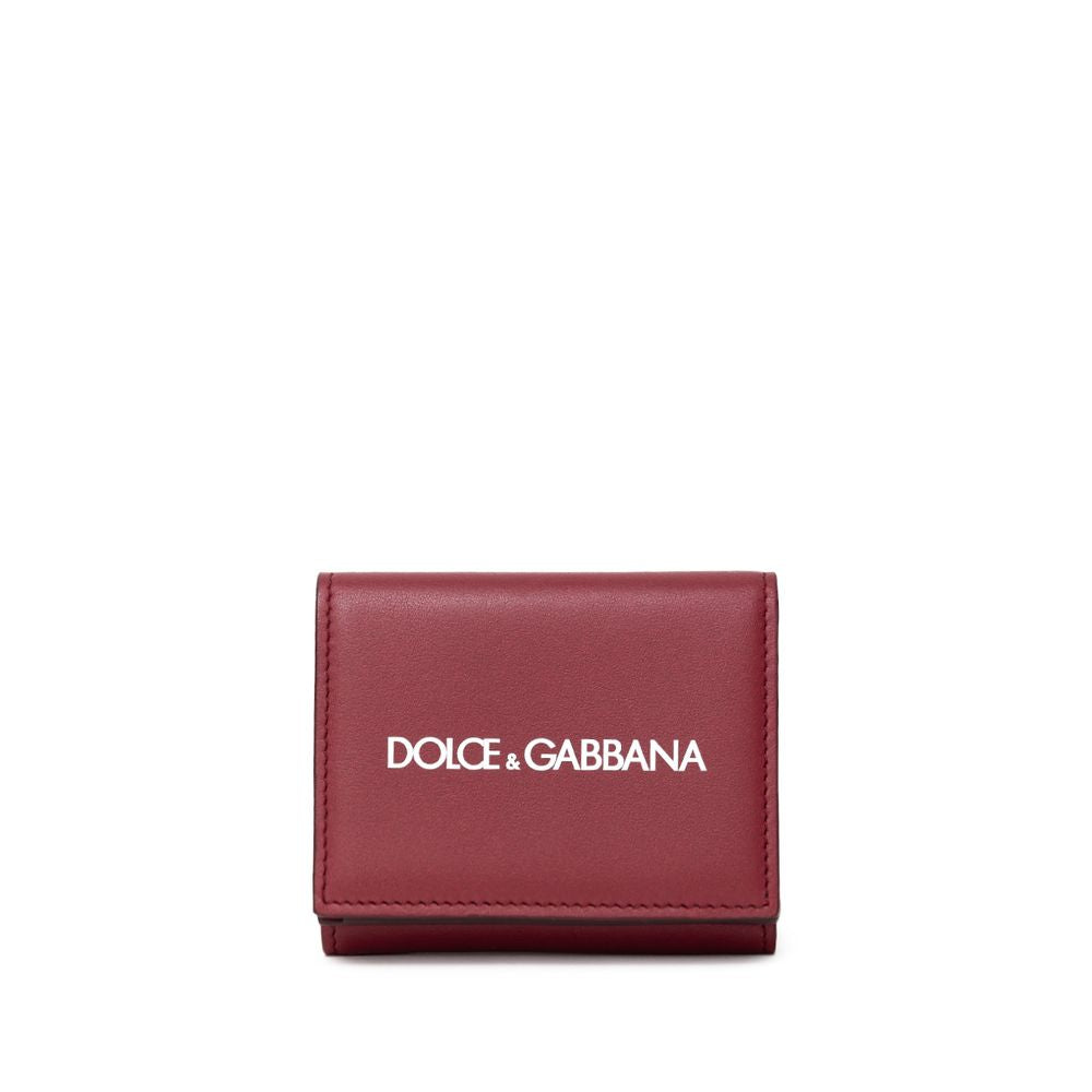 Cartera de piel de becerro roja Dolce & Gabbana