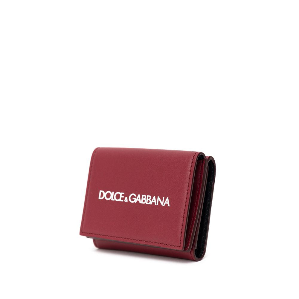 Cartera de piel de becerro roja Dolce & Gabbana