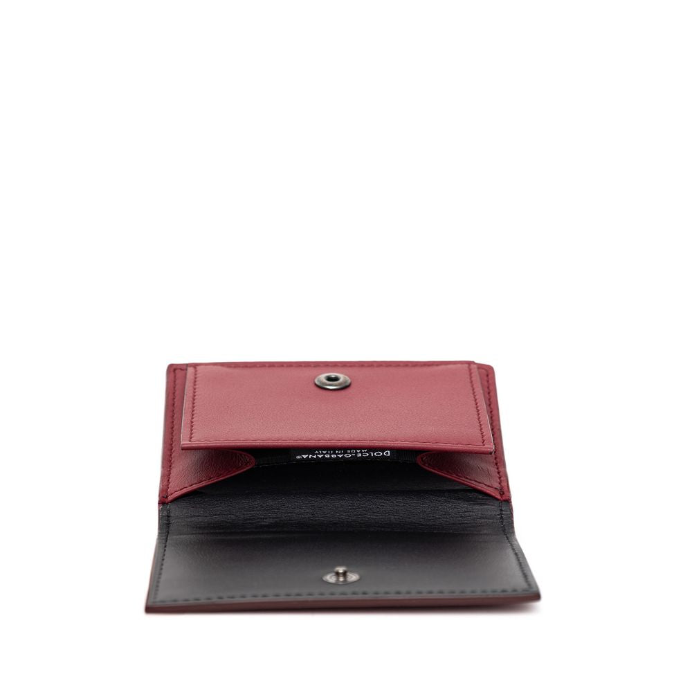 Cartera de piel de becerro roja Dolce & Gabbana