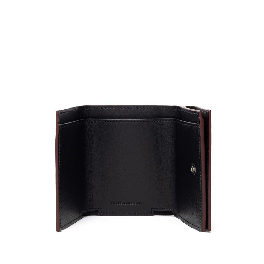 Cartera de piel de becerro roja Dolce & Gabbana