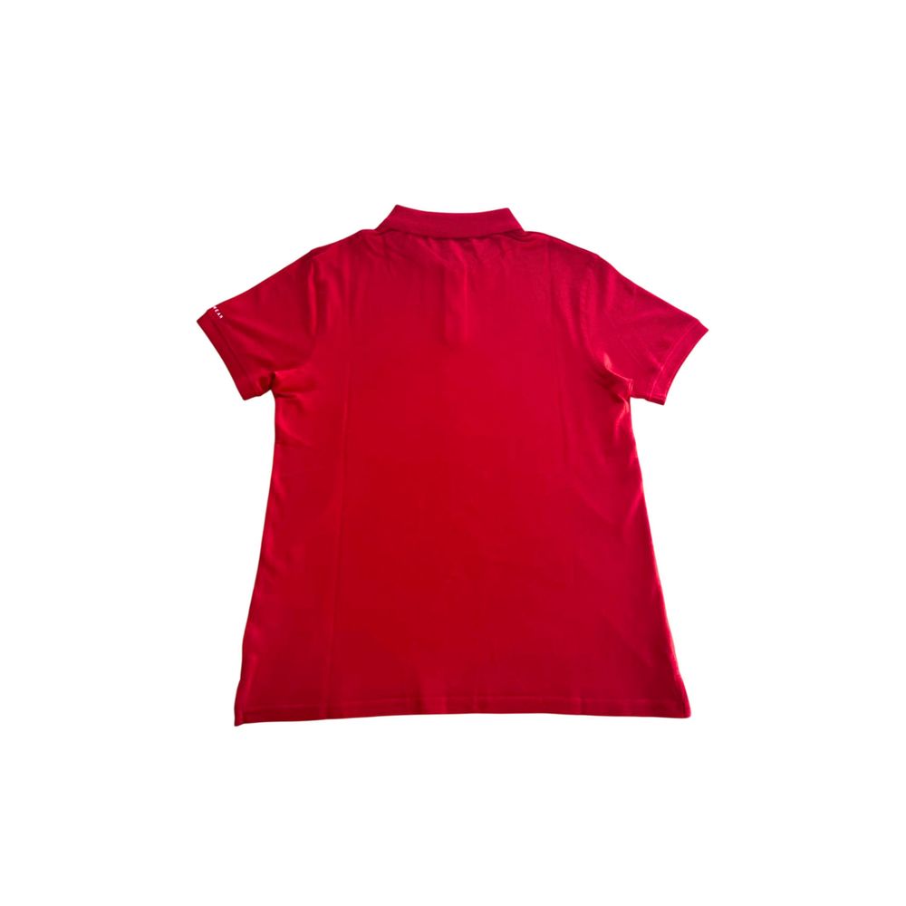 Polo de hombre Trussardi Beachwear de algodón rojo