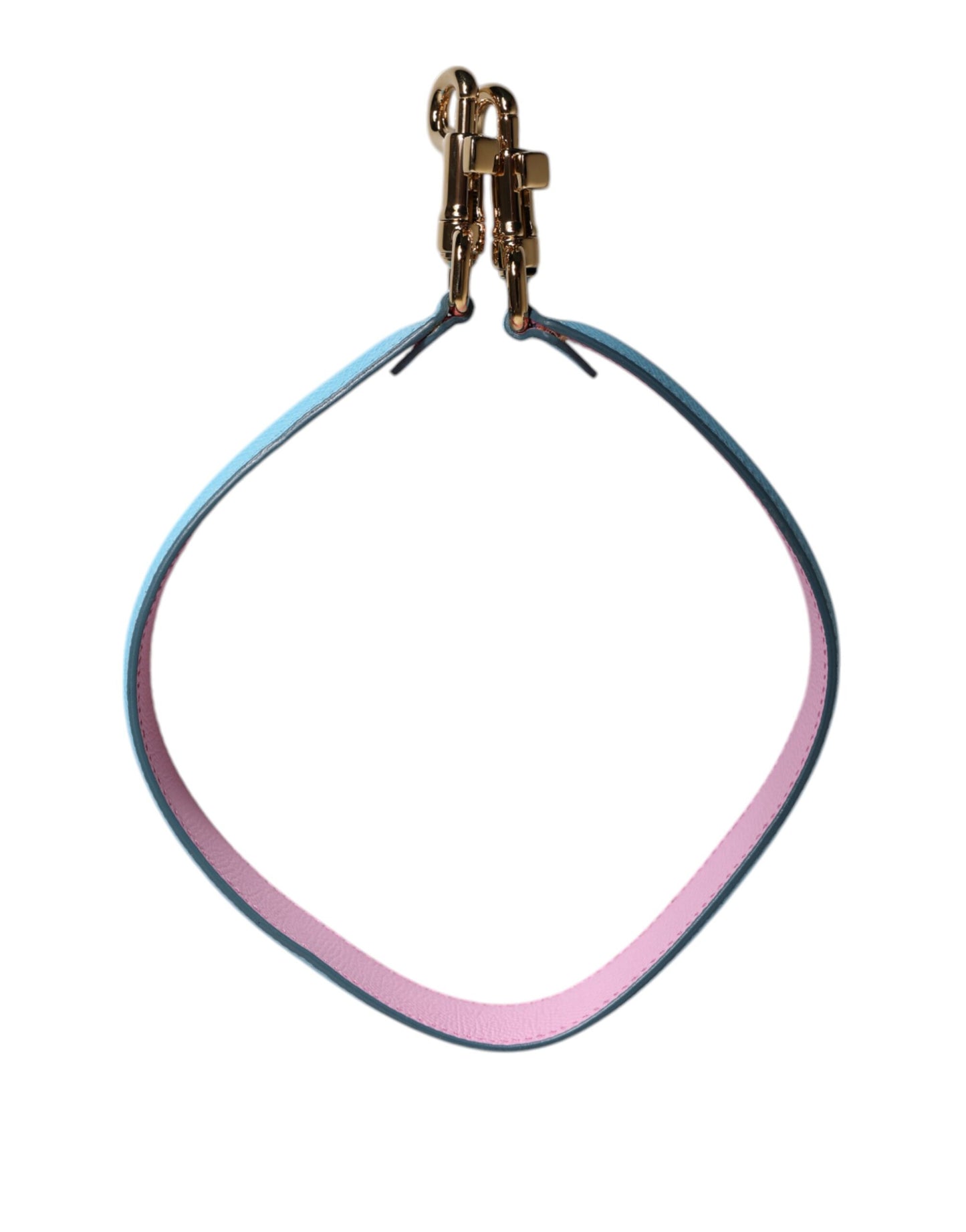 Dolce & Gabbana Bolso de mano de cuero rosa y azul con correa para el hombro