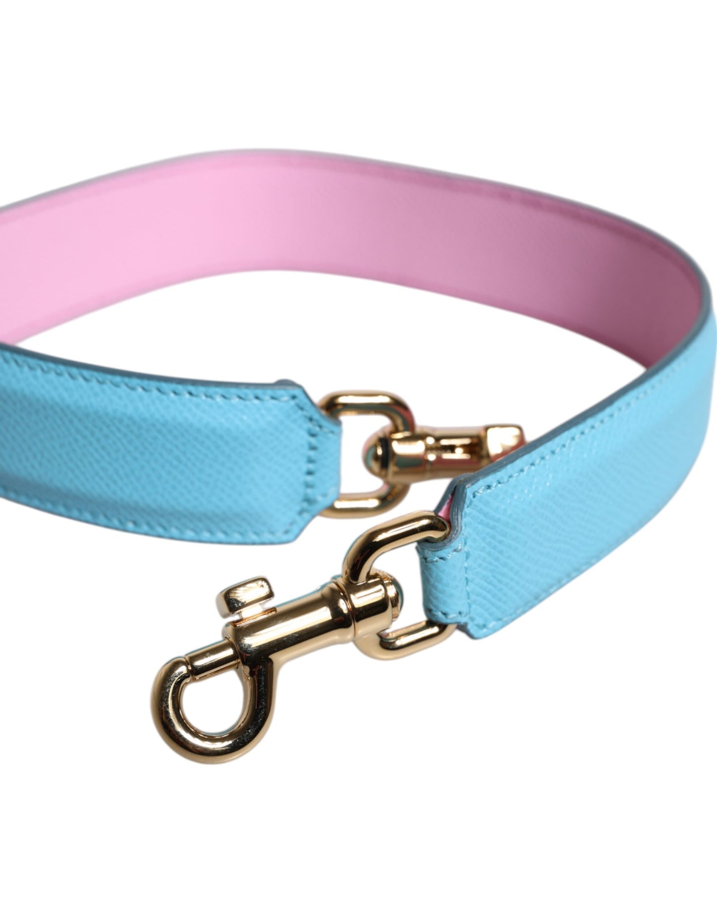 Dolce & Gabbana Bolso de mano de cuero rosa y azul con correa para el hombro