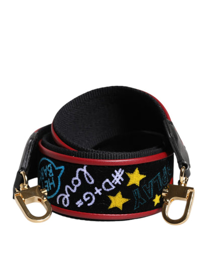 Correa de hombro estampada de algodón negro de Dolce & Gabbana