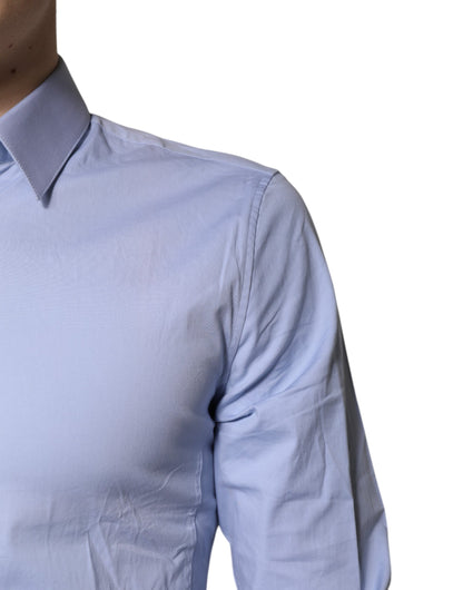 Dolce & Gabbana Camisa Formal SICILIA de Algodón Azul Claro