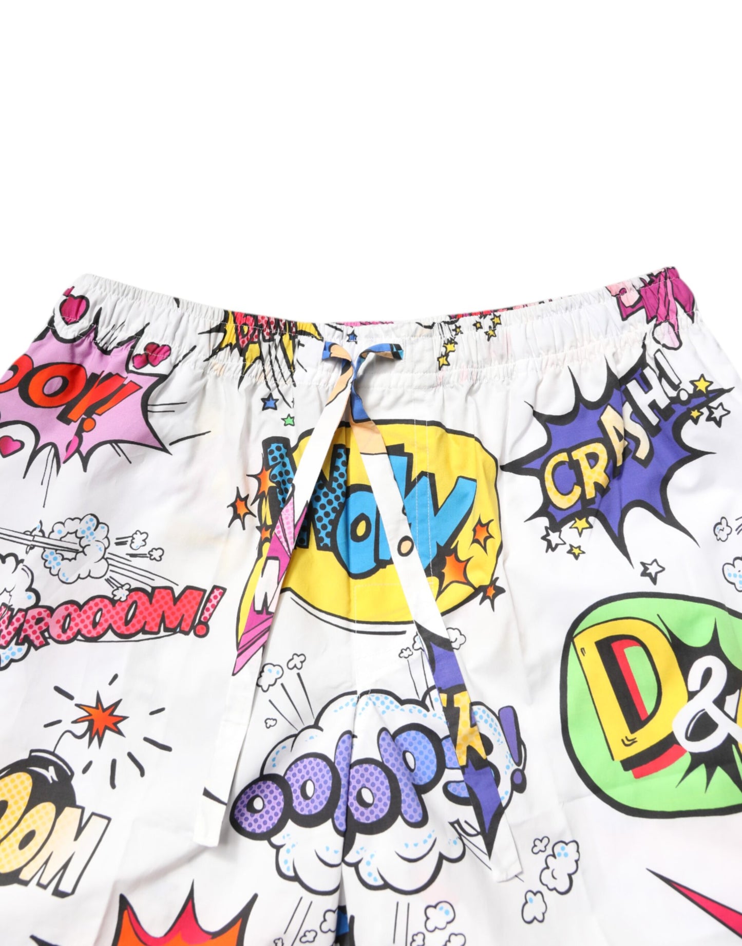 Dolce & Gabbana Conjunto de pijama y ropa de dormir de algodón blanco con estampado de dibujos animados para hombre