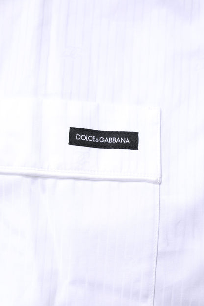 Pijama de camisa y pantalón de algodón blanco Dolce & Gabbana Ropa de dormir