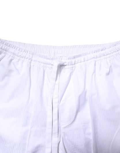 Pijama de camisa y pantalón de algodón blanco Dolce & Gabbana Ropa de dormir