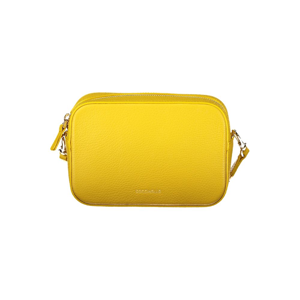 Bolso de mujer Coccinelle de cuero amarillo