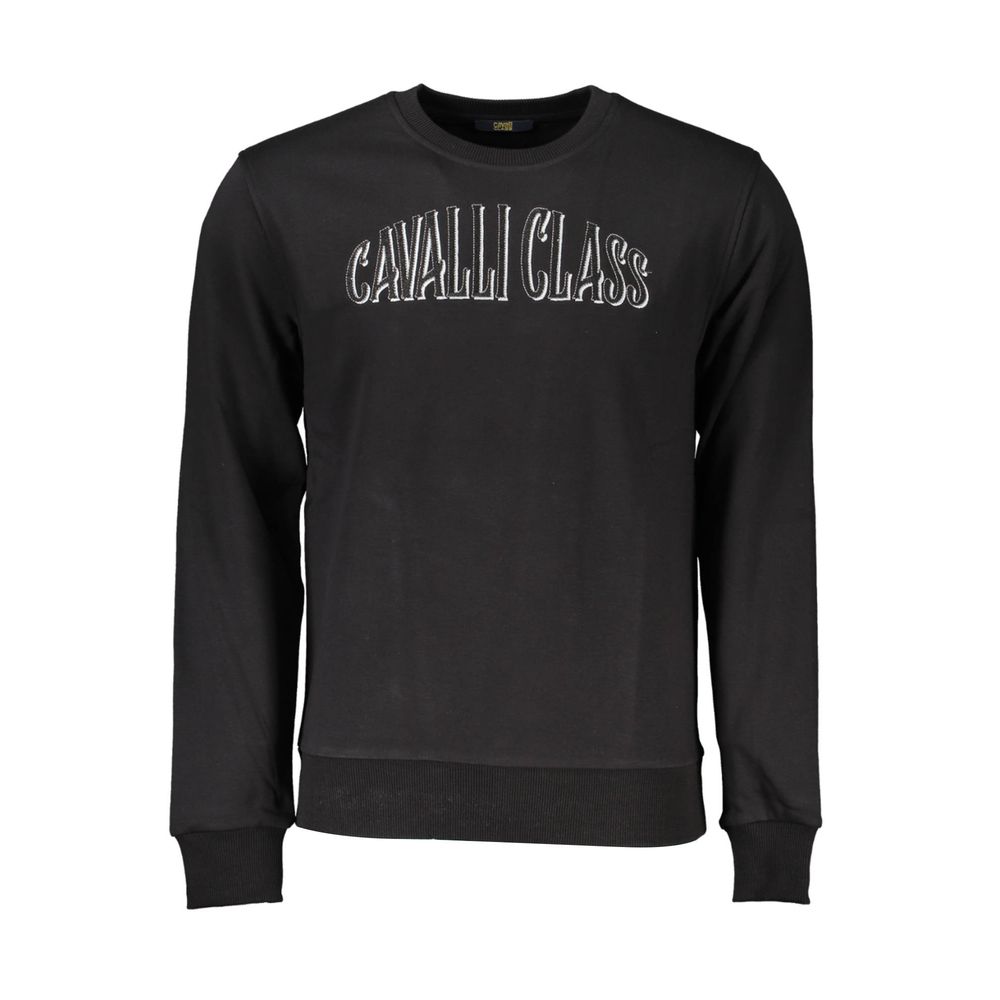 Sudadera de algodón negra para hombre Cavalli Class