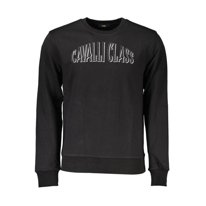 Sudadera de algodón negra para hombre Cavalli Class