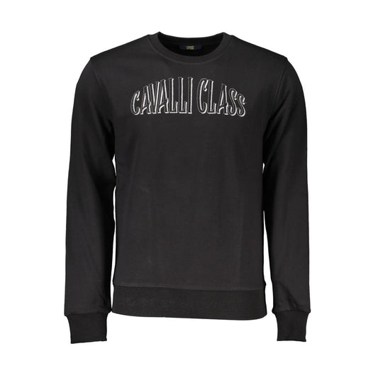 Sudadera de algodón negra para hombre Cavalli Class