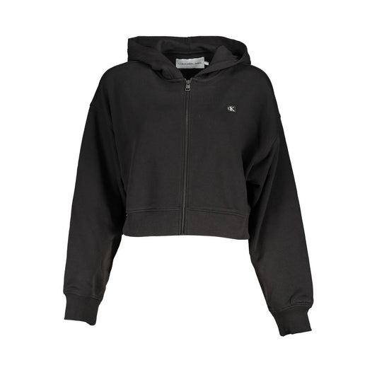 Sudadera de algodón negra para mujer Calvin Klein