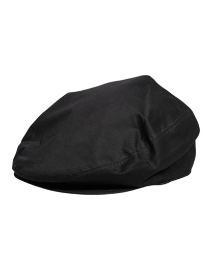 Gorra Newsboy Dolce & Gabbana de algodón negro