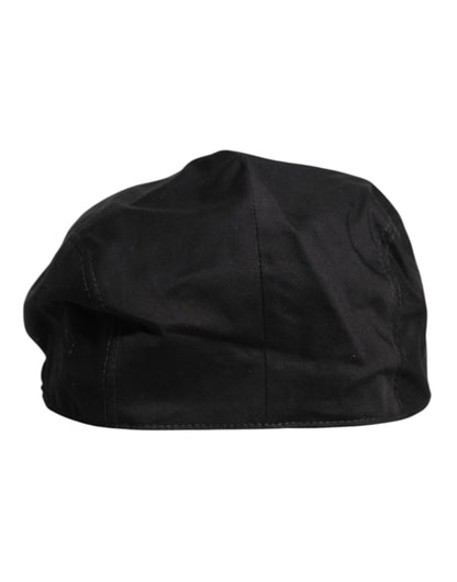 Gorra Newsboy Dolce & Gabbana de algodón negro