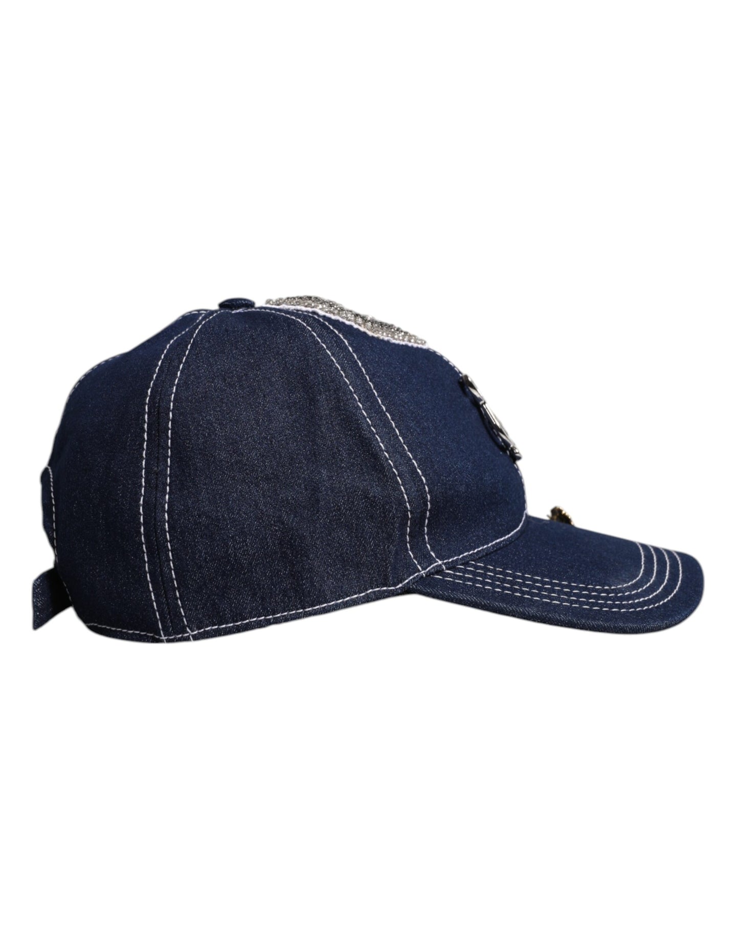 Gorra de Béisbol Dolce & Gabbana con Adornos de Cristal Azul