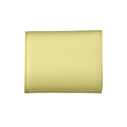 Cartera de mujer de piel amarilla Coccinelle