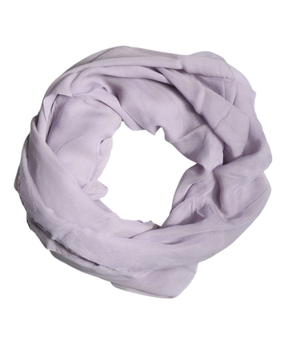 Dolce & Gabbana Purple Silk Rectangle Wrap Shawl Scarf