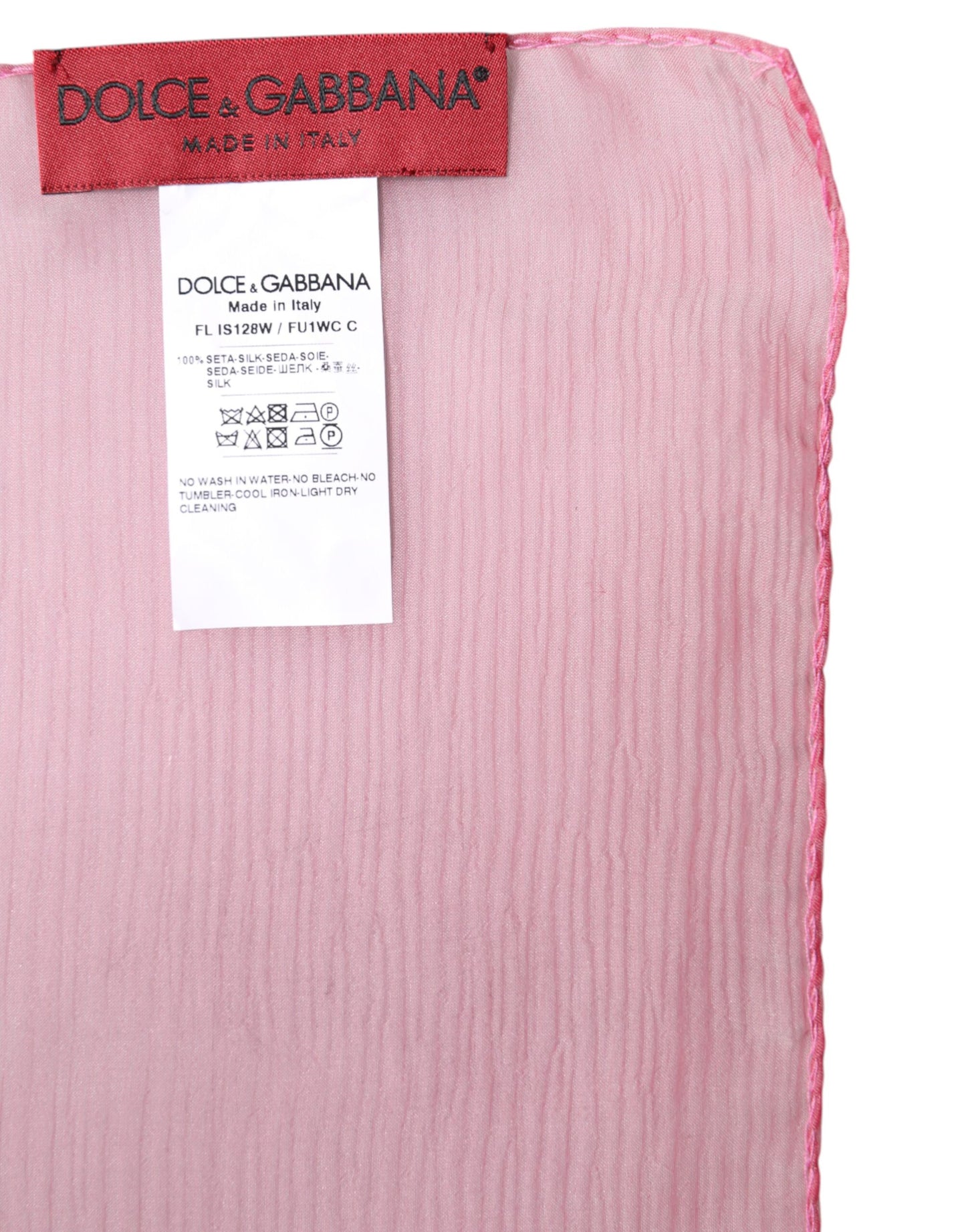 Pañuelo/fular rectangular de seda rosa Dolce & Gabbana para mujer