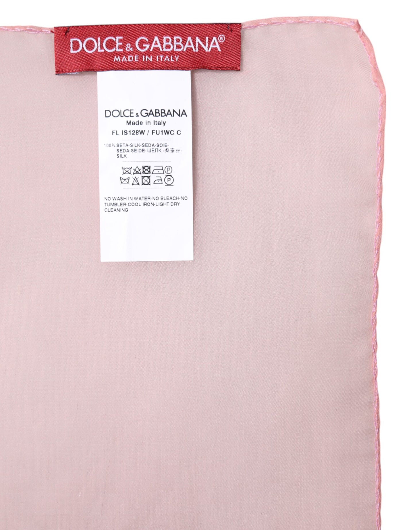 Pañuelo/fular rectangular de seda rosa Dolce & Gabbana para mujer