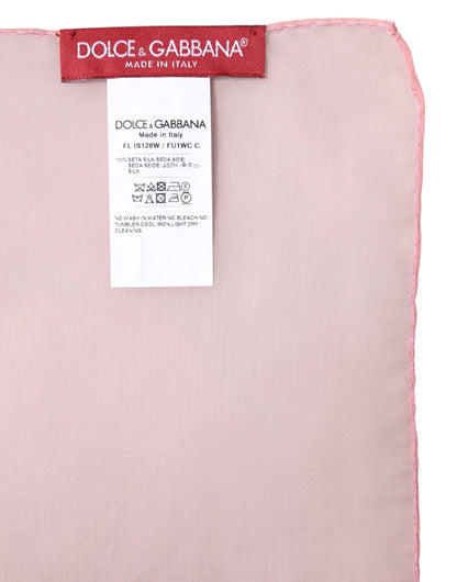 Pañuelo/fular rectangular de seda rosa Dolce & Gabbana para mujer
