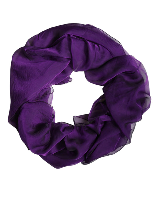 Pañuelo de seda rectangular morado Dolce & Gabbana