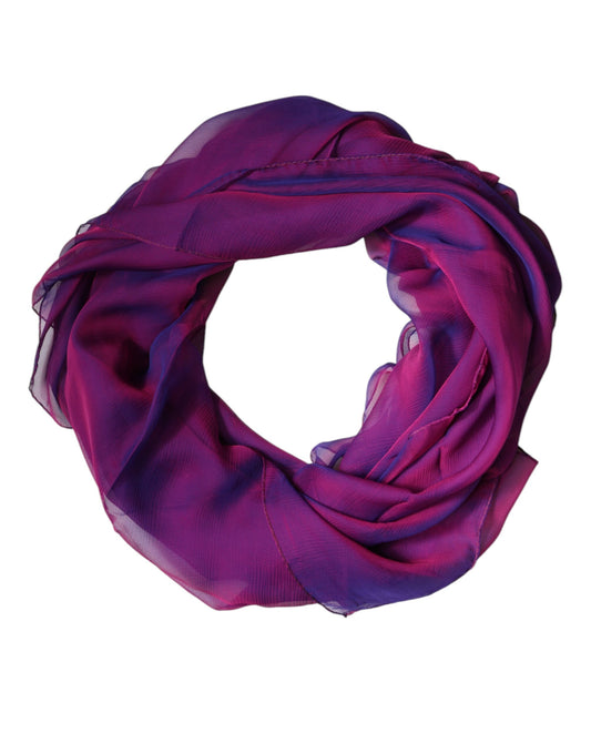 Pañuelo de seda rectangular morado Dolce & Gabbana