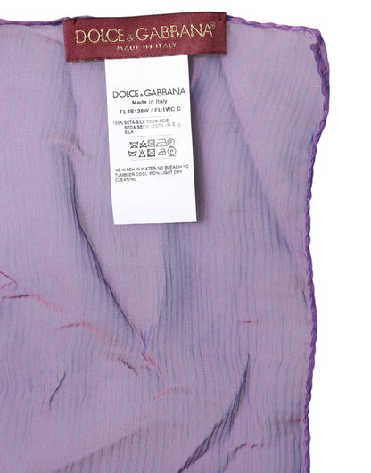 Pañuelo de seda rectangular morado Dolce & Gabbana